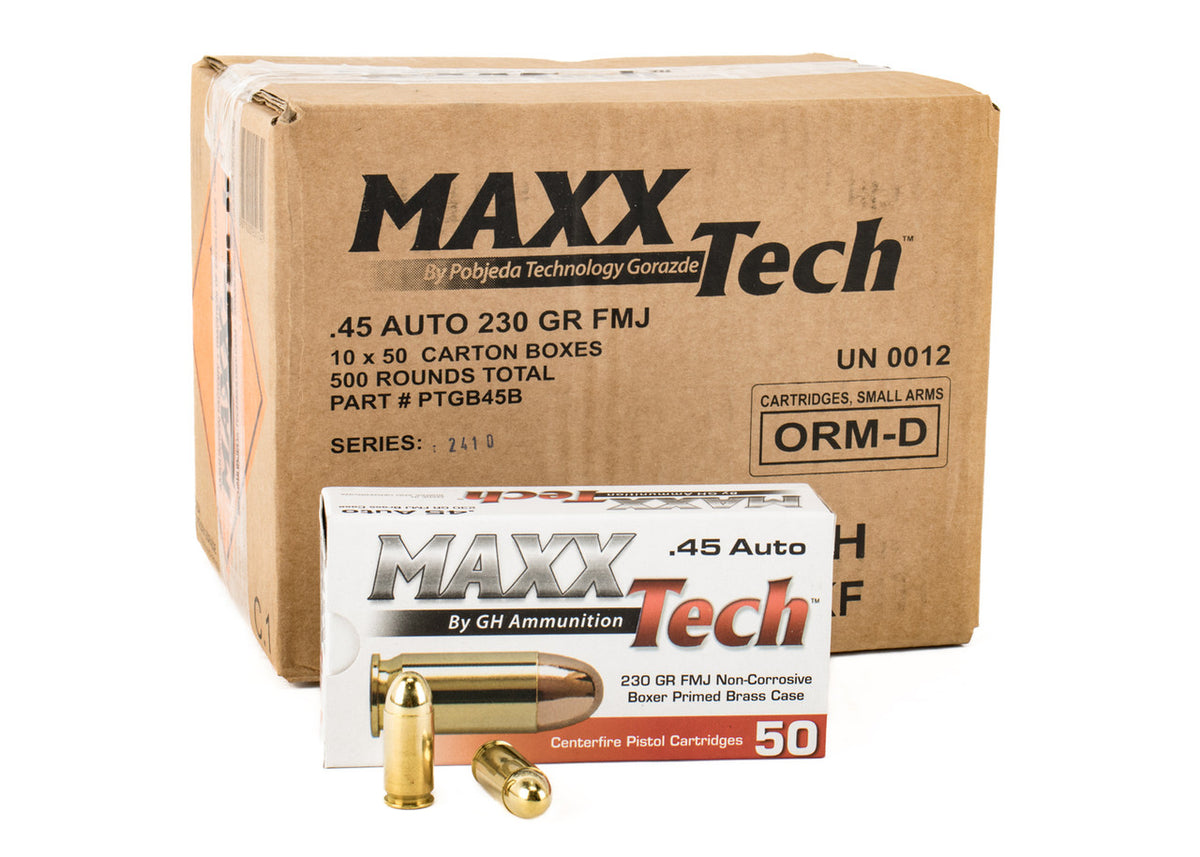Maxxtech .45ACP 230 Grain FMJ - 500rds