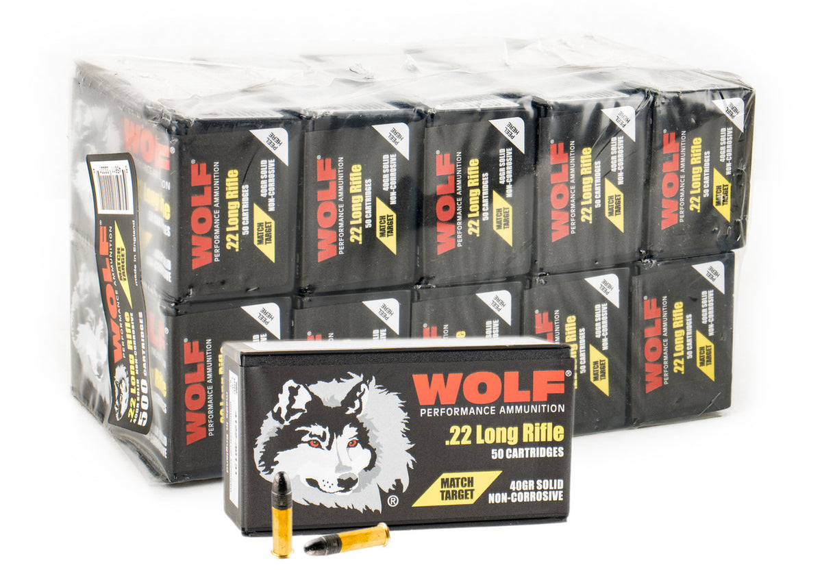 Wolf Match Target 22 LR 40 gr Round Nose 500rd Box