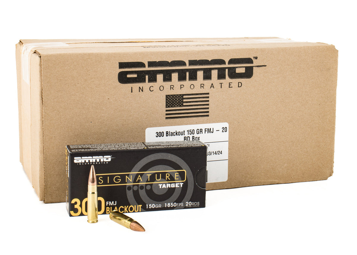 Ammo Inc 300 Blackout 150 gr FMJ - 500rd Case