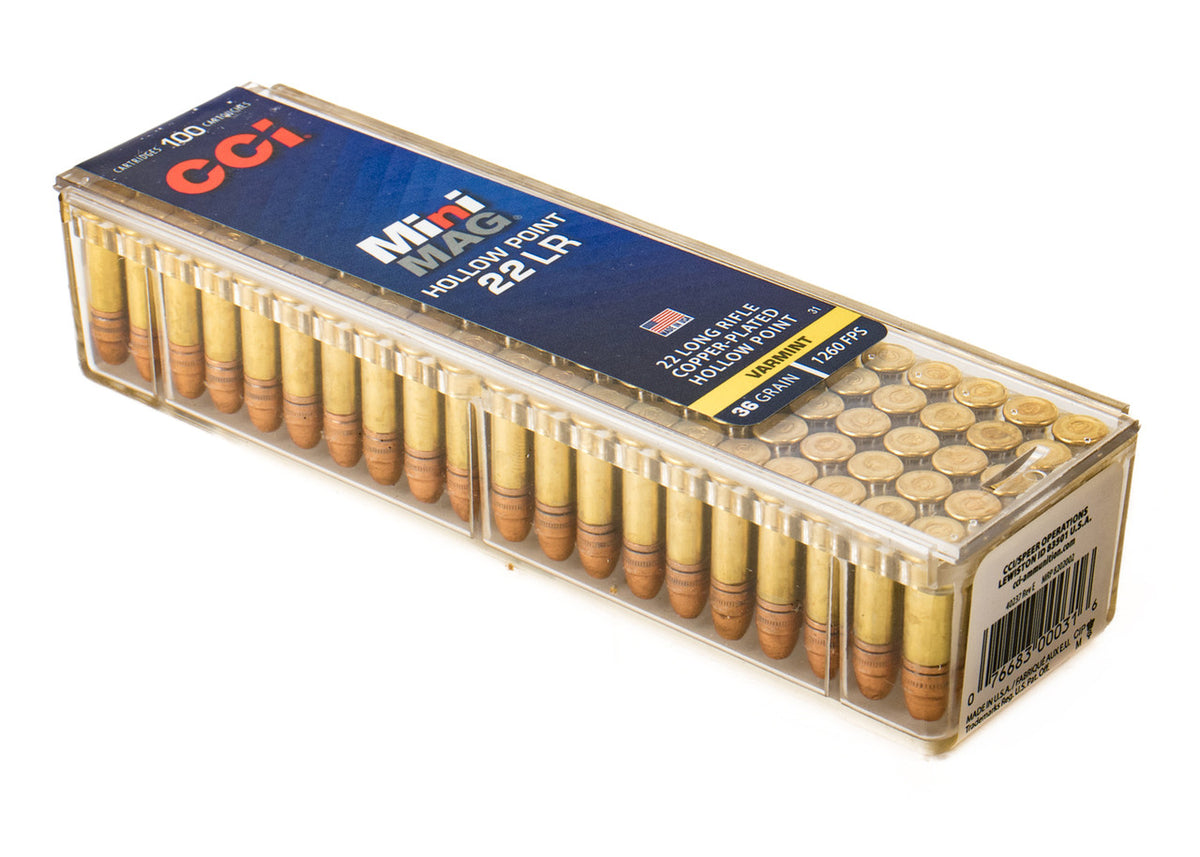 CCI 31 22 LR Mini Mag 36gr Copper Plated 5000rd Case