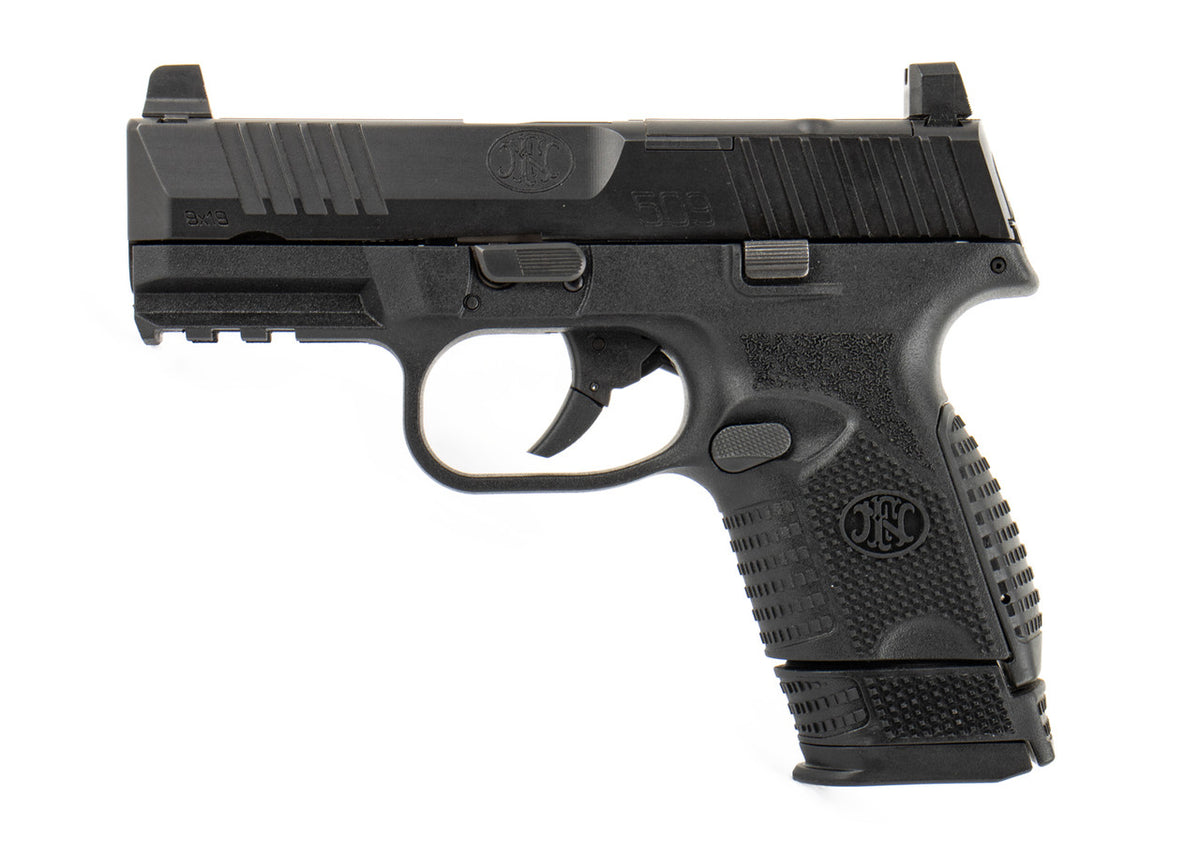 FN 509C 9mm Luger Semi-Auto Pistol 3.7" Barrel 15+1 12+1 Capacity Black Polymer Frame - New