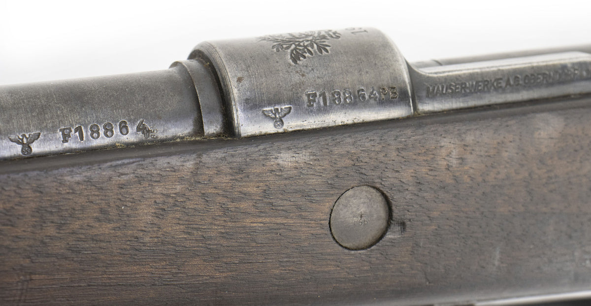 German Kar98k M937B 8mm WWII (Portuguese Contract) Mauser - Matching Bayonet and Serial Number F18864PB