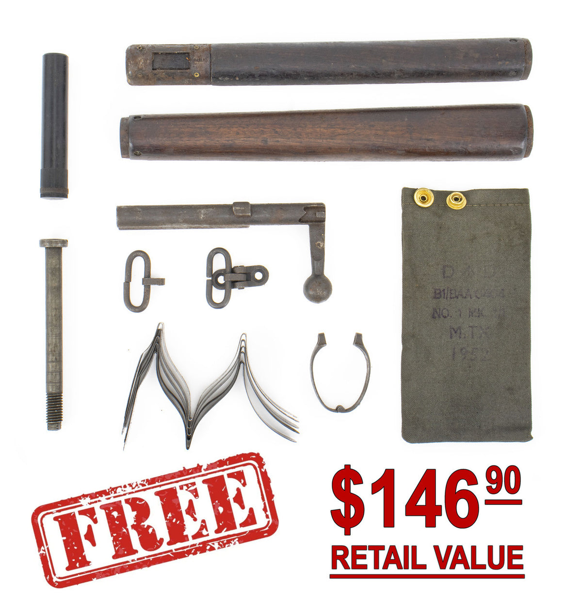 Ishapore Enfield No.1 MK.III 410 Musket w/ Complete Trigger Group, Rear Sight, and Frontsight
