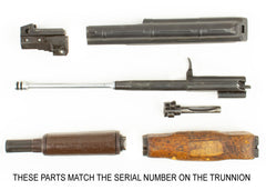 East German MPI KMS72 AK-47 Parts Kit 7.62x39 - Side Folding Stock - Matching - Serial DX0133