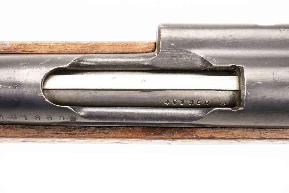 Swiss G1911 7.5x55mm Straight Pull Rifle 30.79" Barrel -  Matching Serial Numbers, Good Condition, Cracked Stock - C&R Eligible