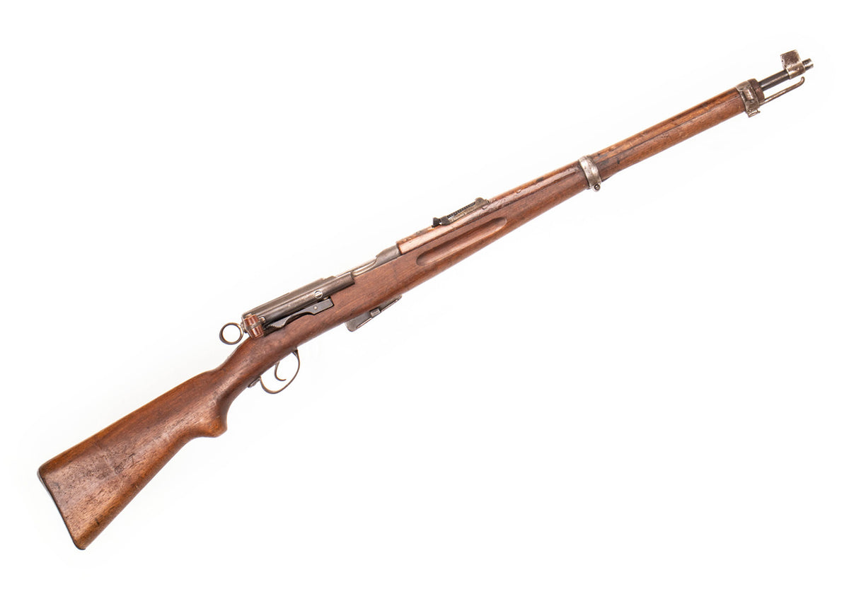Swiss K1911 Carbine Straight Pull Rifle 7.5x55 23.3" Barrel - Matching Serial Number, Fair Condition, Charging Handle Knob Cracked/Broken - C&R Eligible