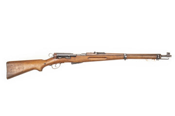 Swiss K1911 Carbine Straight Pull Rifle 7.5x55 23.3" Barrel -  Matching Serial Numbers, Fair Condition, Cracked Stock - C&R Eligible