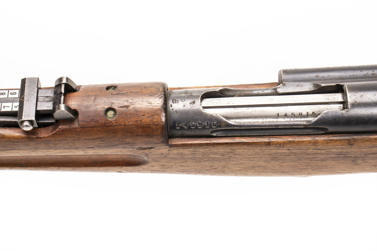 Swiss K1911 Carbine Straight Pull Rifle 7.5x55 23.3" Barrel -  Matching Serial Numbers, Fair Condition, Cracked Stock - C&R Eligible