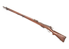 Swiss 1896/11 7.5x55mm Straight Pull Rifle 30.75" Barrel - Matching Serial Number, Fair Condition, Charging Handle Knob Cracked/Broken - C&R Eligible