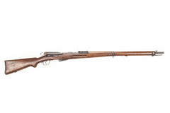 Swiss 1896/11 7.5x55mm Straight Pull Rifle 30.75" Barrel - Matching Serial Numbers, Good Condition, Cracked Stock - C&R Eligible