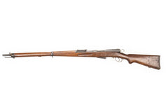 Swiss 1896/11 7.5x55mm Straight Pull Rifle 30.75" Barrel - Matching Serial Numbers, Good Condition, Cracked Stock - C&R Eligible