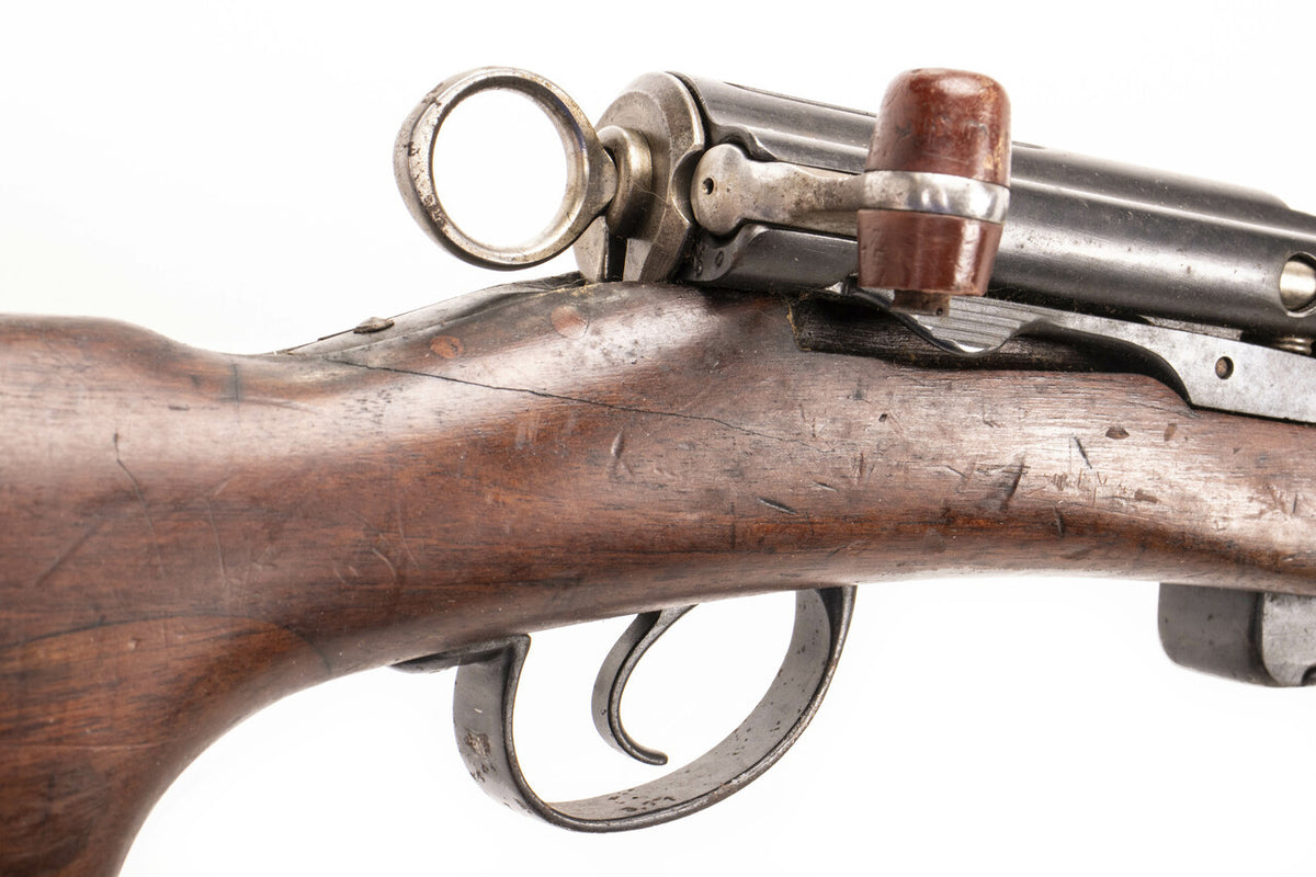 Swiss 1896/11 7.5x55mm Straight Pull Rifle 30.75" Barrel - Matching Serial Numbers, Good Condition, Cracked Stock - C&R Eligible