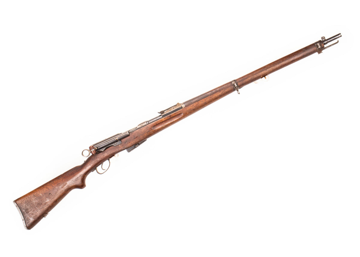 Swiss 1896/11 7.5x55mm Straight Pull Rifle 30.75" Barrel - Matching Serial Number, Good Condition, Charging Handle Knob Cracked/Broken - C&R Eligible