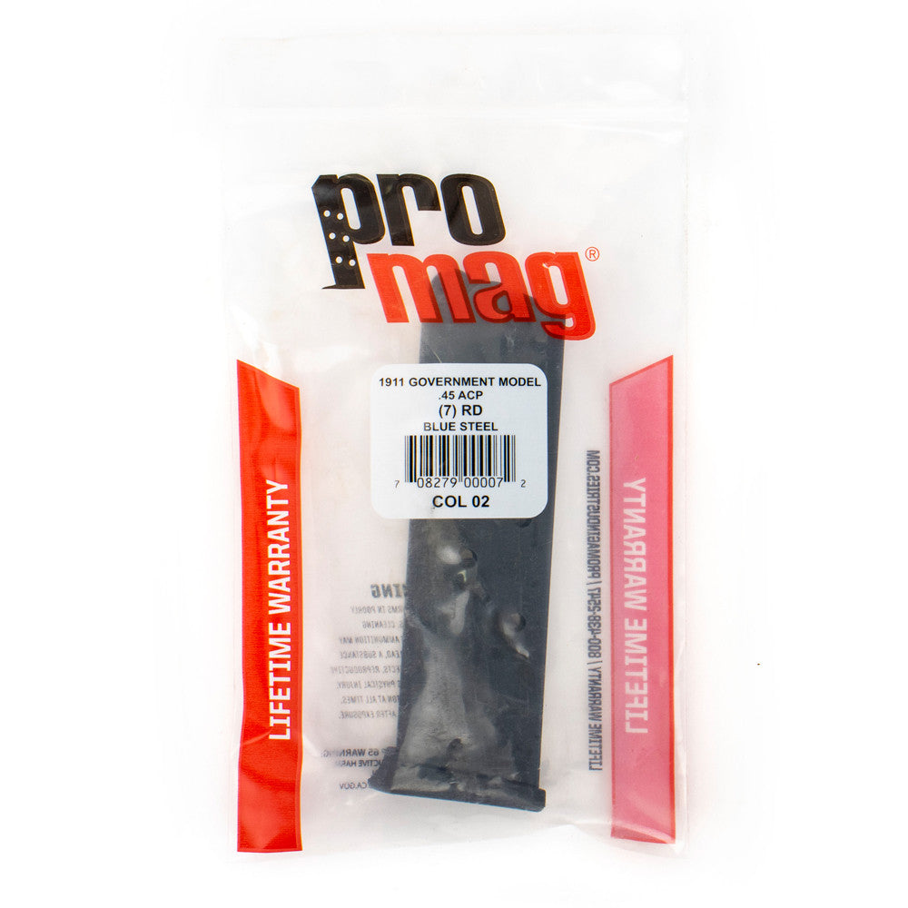 ProMag .45 ACP 7rd Colt 1911 Government Black Oxide Detachable