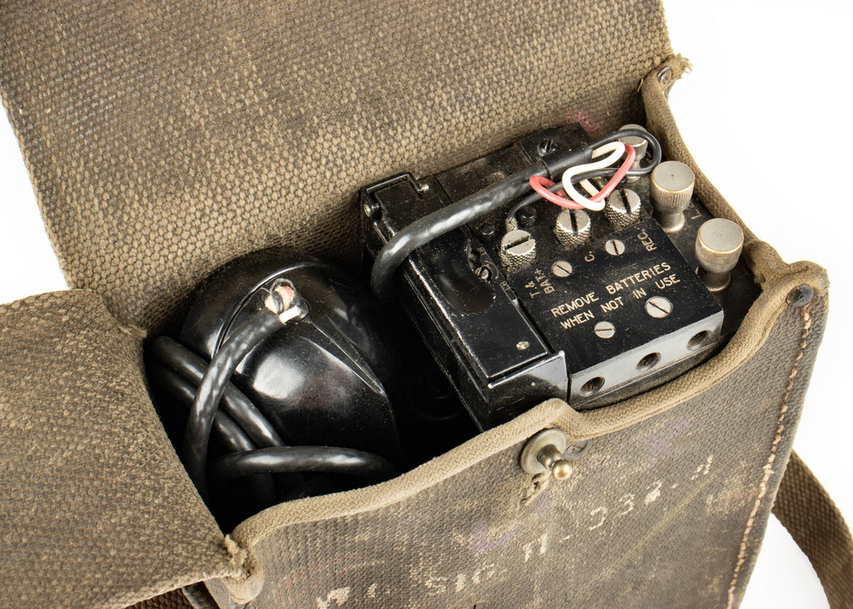 U.S. EE-8-B Field Telephone w/ OD Canvas “A.B.L.” Carry Case – WWII/Korea/Vietnam-Era Surplus