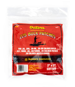 Outers Cleaning Patches .30cal - .50cal 2"x 2" Cotton 225 Count Pack