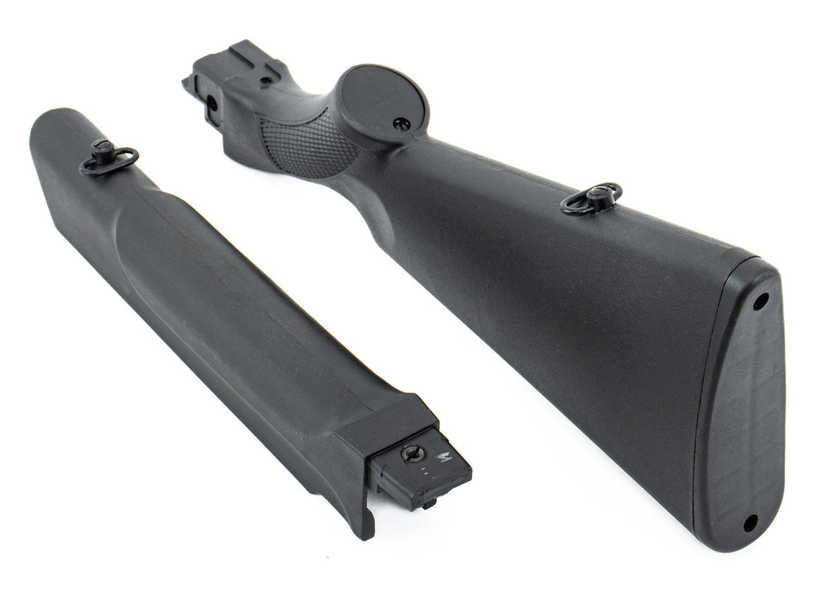 Saiga Rifle Buttstock and  Forearm with Swivels - Black Polymer