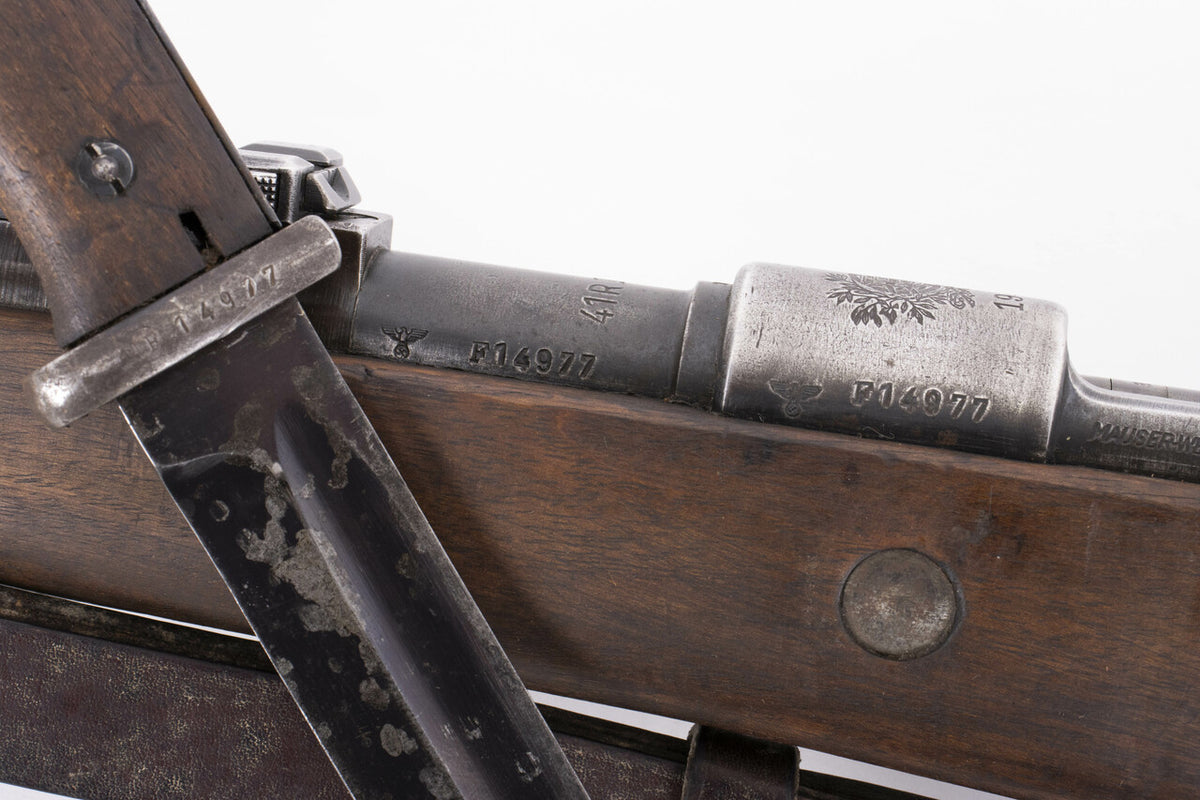 German Kar98k M937B 8mm WWII (Portuguese Contract) Mauser - Matching Bayonet and Serial Number F14977