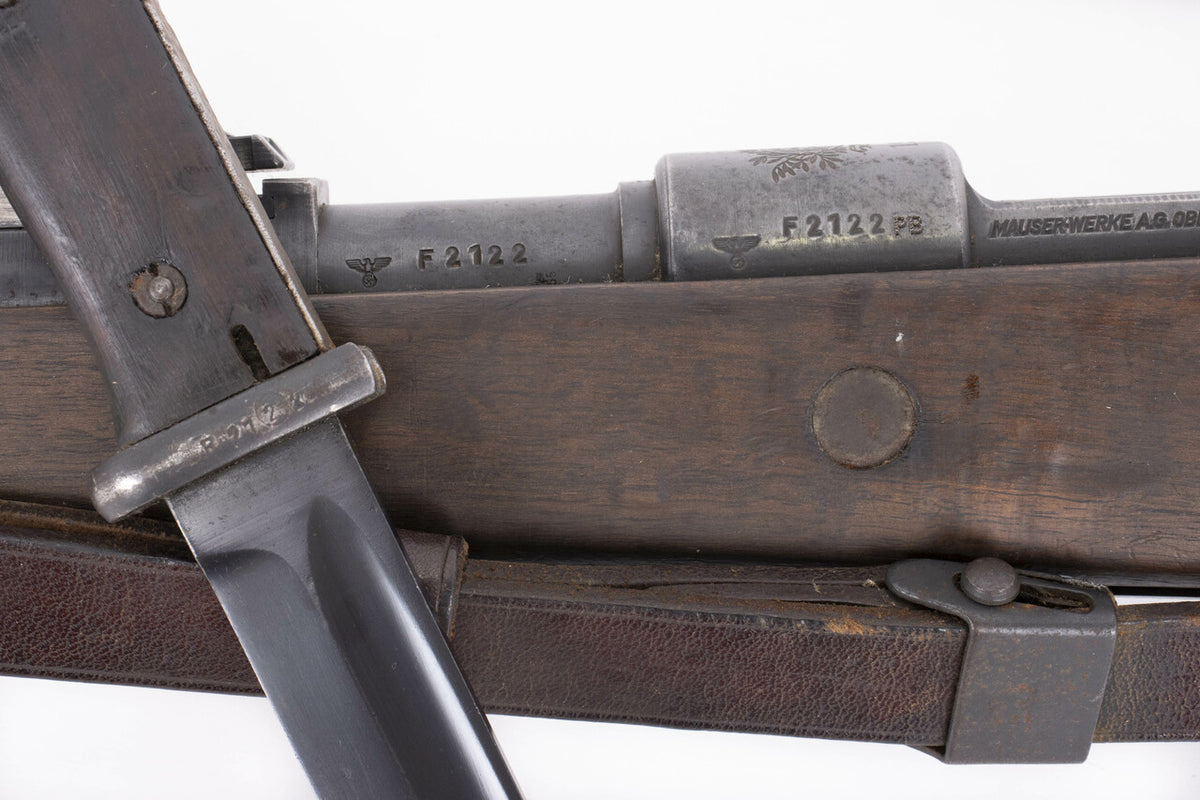 German Kar98k M937B 8mm WWII (Portuguese Contract) Mauser - Matching Bayonet and Serial Number F2122PB
