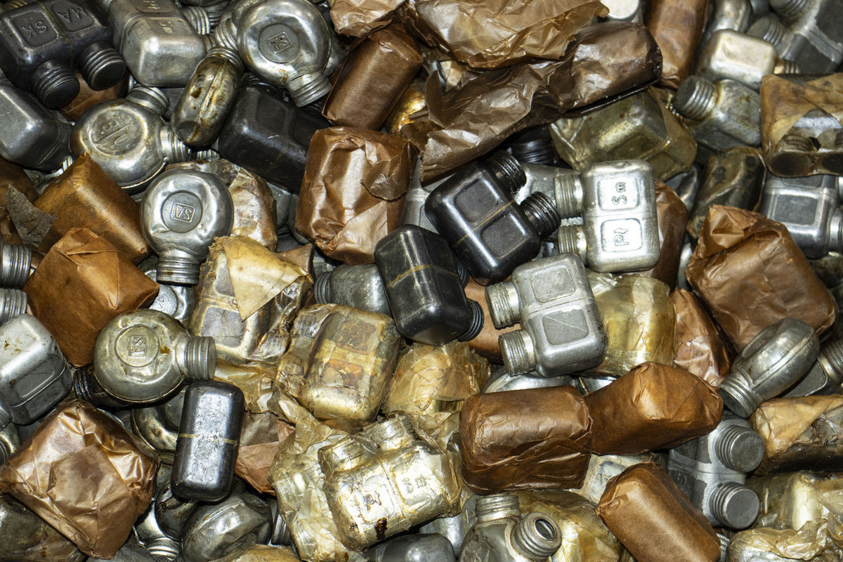 Mixed Metal Oil Bottles