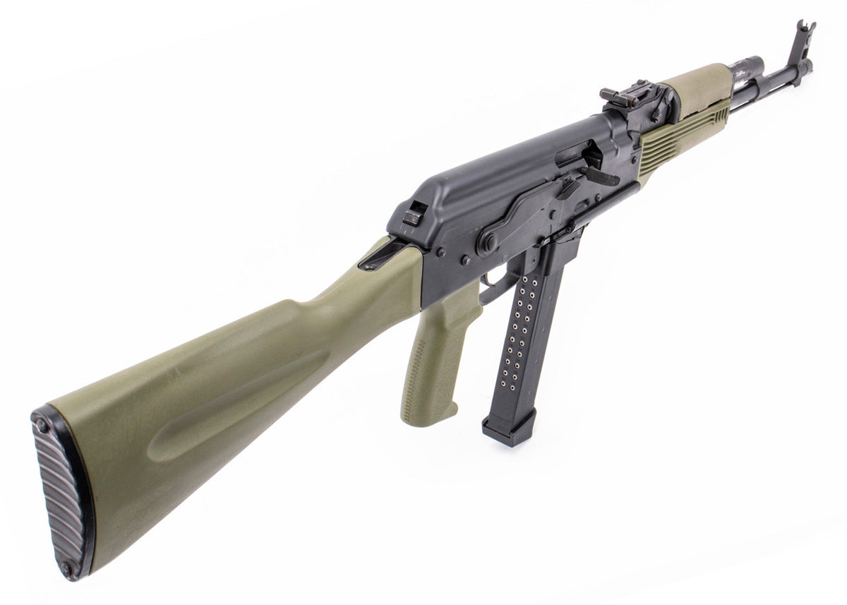 Century Arms WASR-M 9mm Luger 17.50 Barrel w/ Synthetic Stock, Green Polymer Grip and Furniture