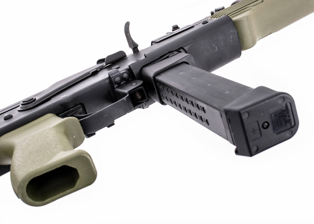 Century Arms WASR-M 9mm Luger 17.50 Barrel w/ Synthetic Stock, Green Polymer Grip and Furniture