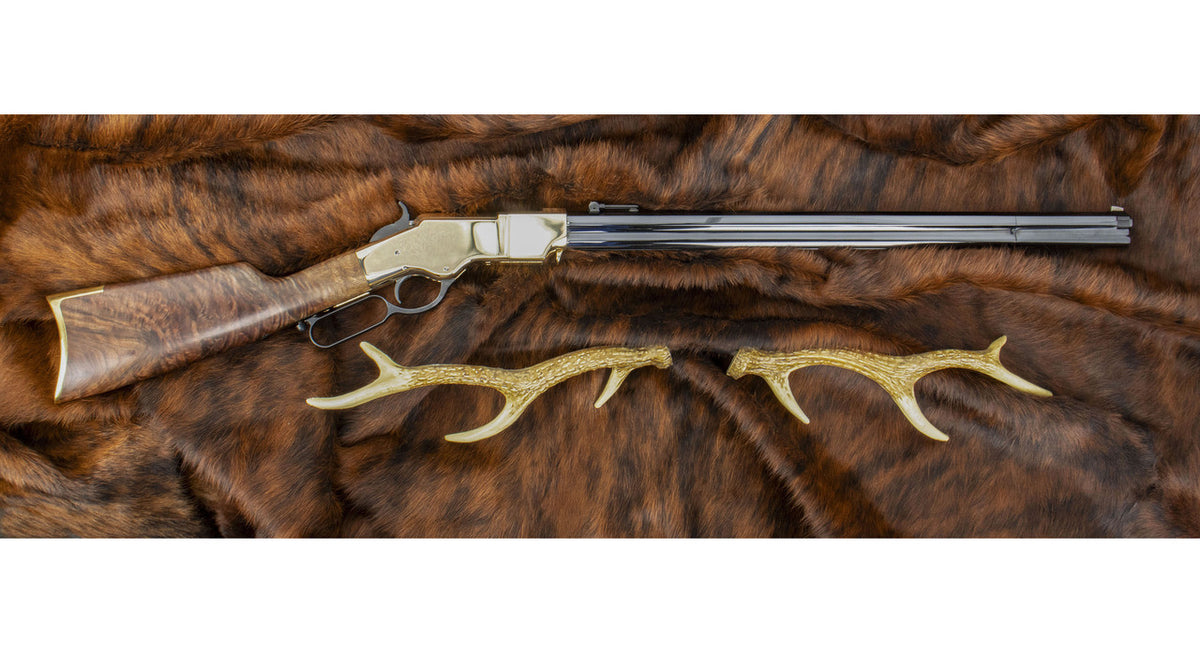 Henry H011 Original Henry Rifle 44-40 Win 13+1 24.50 Polished Brass Fancy American Walnut Right Hand