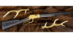 Rossi Rio Bravo 22LR 18" Polished Black Barrel Gold Finish Receiver Hardwood Stock