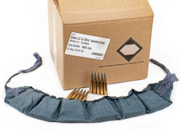 Turkish Surplus 8mm 900 Rd Case - 5rd Clips with Bandoliers