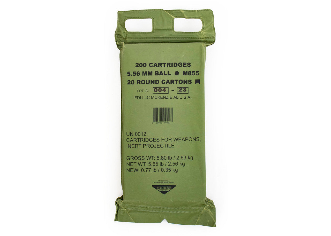 FDI M855 5.56 FMJ 62 GR Green Tip 200Rd Battle Pack – Centerfire