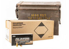 CCI 5201 Blazer Brass 9mm Luger 124 gr 1090 FPS FMJ 1000rd