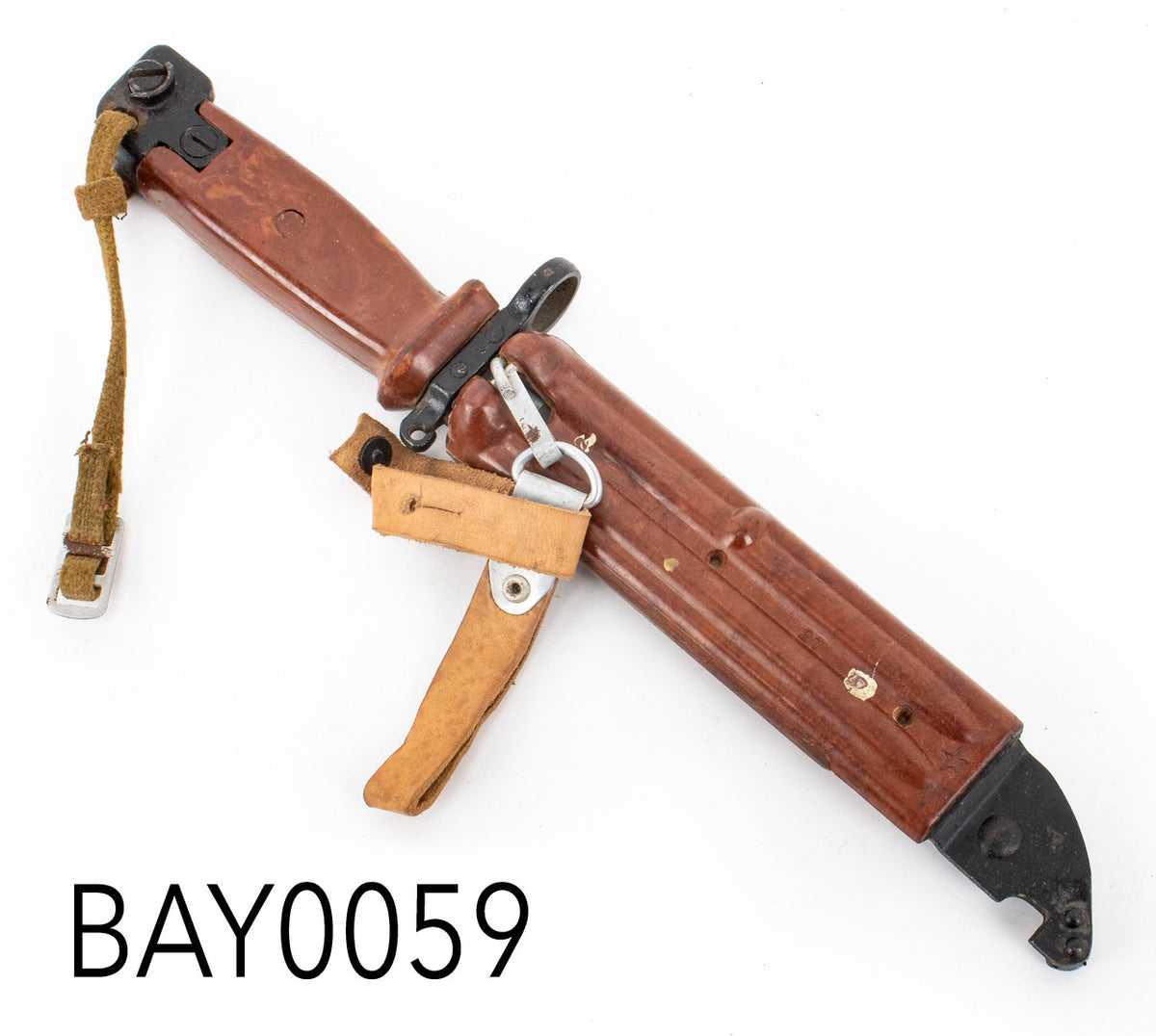 Russian Tula 6x4 AKM Type 2 Bayonet w/ Scabbard, Star on Crossguard
