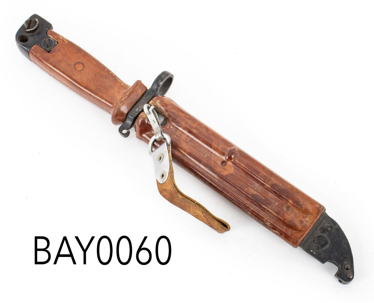 Russian Tula 6x4 AKM Type 2 Bayonet w/ Scabbard, Star on Crossguard