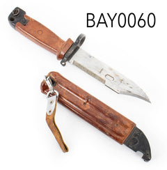 Russian Tula 6x4 AKM Type 2 Bayonet w/ Scabbard, Star on Crossguard