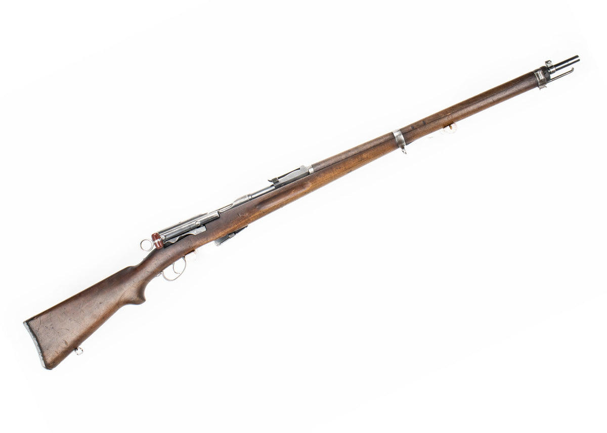 Swiss 1896/11 7.5x55mm Straight Pull Rifle 30.75" Barrel -  Good Surplus Condition - C&R Eligible - Matching Serial Numbers:  Cracked