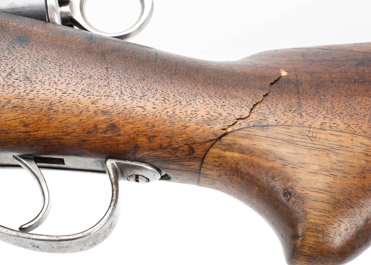 Swiss 1896/11 7.5x55mm Straight Pull Rifle 30.75" Barrel -  Good Surplus Condition - C&R Eligible - Matching Serial Numbers:  Cracked