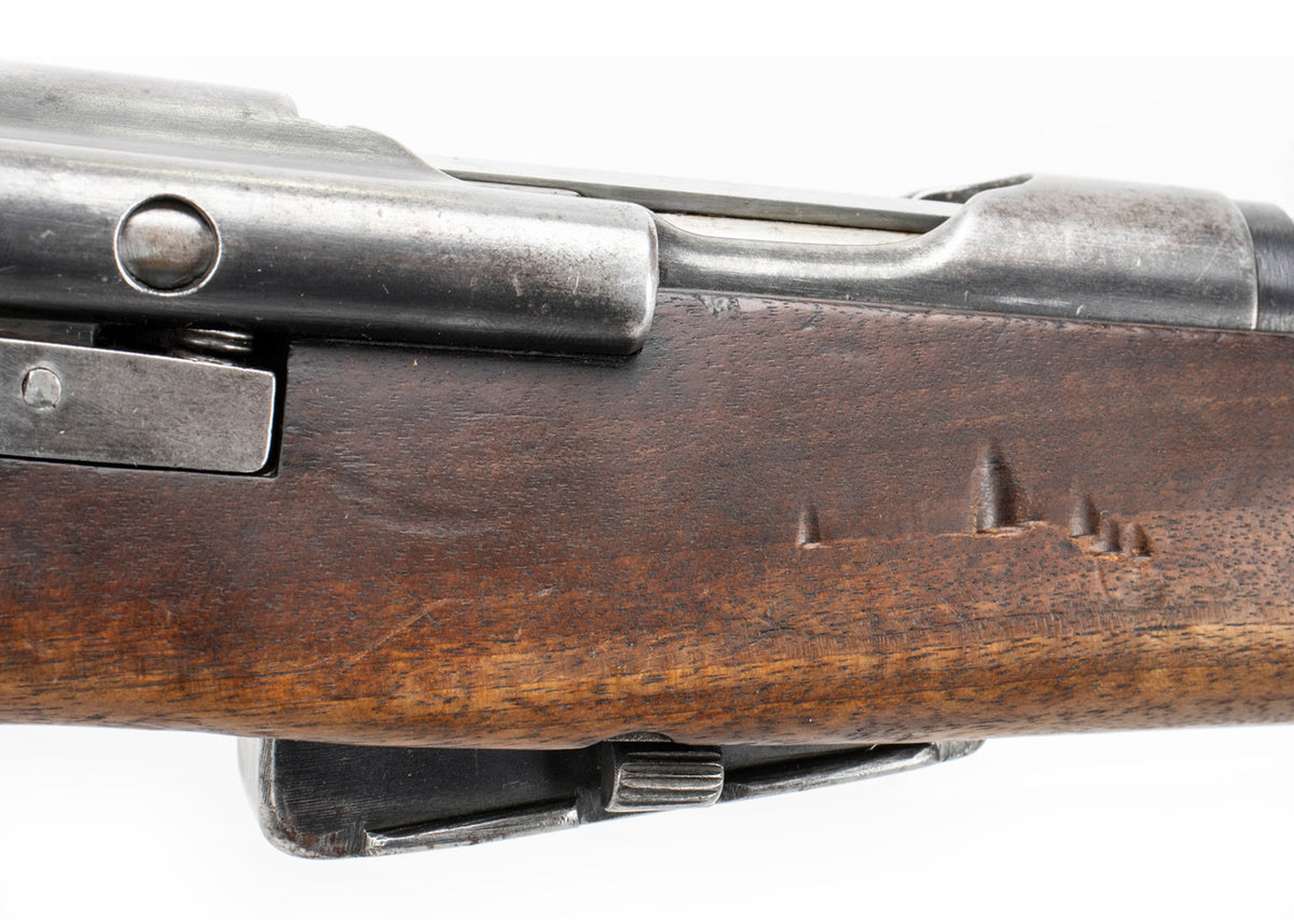 Swiss 1896/11 7.5x55mm Straight Pull Rifle 30.75" Barrel -  Good Surplus Condition - C&R Eligible - Matching Serial Numbers:  Cracked