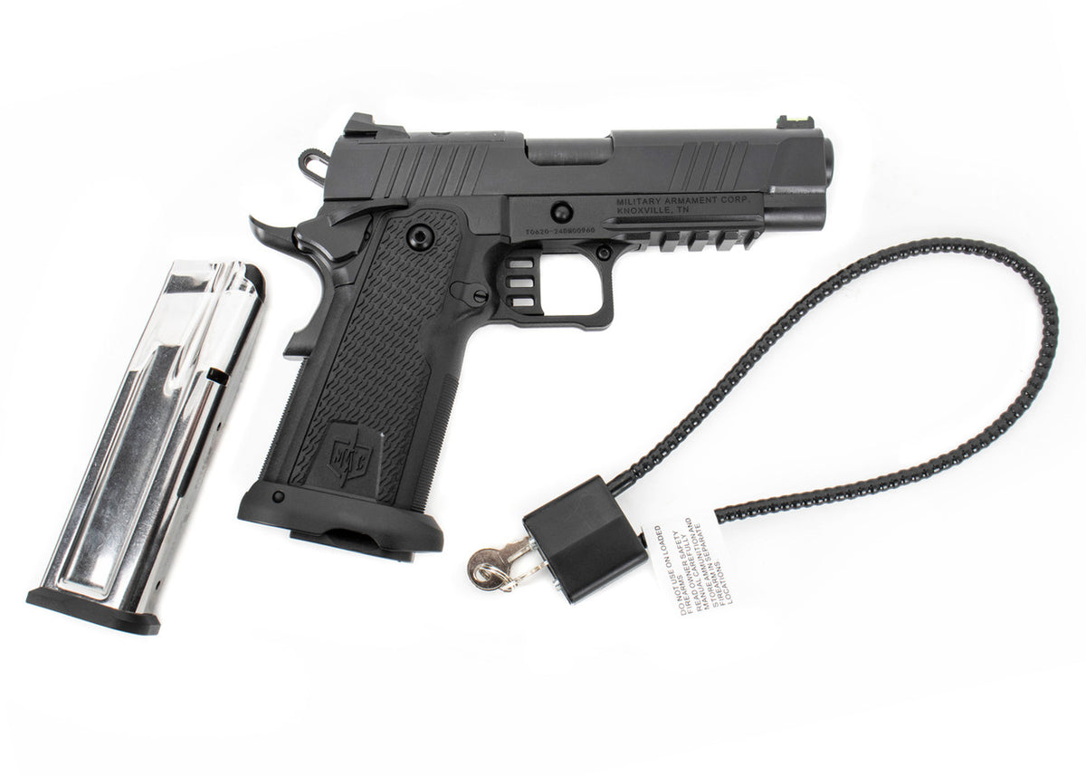 Military Armament Corp MAC 9 DS 9mm 17+1 4.25" QPQ Tennifer Barrel, Optics Ready Slide, Aluminum Magwell