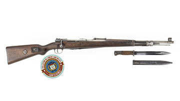 German Kar98k M937B 8mm WWII (Portuguese Crest) Mauser - Serial # Matches 8/10. Includes an original Bayonet and Sheath.