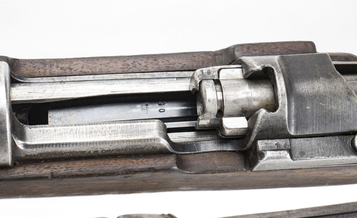 German Kar98k M937B 8mm WWII (Portuguese Crest) Mauser - Serial # Matches 8/10. Includes an original Bayonet and Sheath.