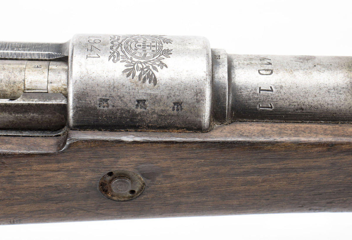 German Kar98k M937B 8mm WWII (Portuguese Crest) Mauser - Serial # Matches 8/10. Includes an original Bayonet and Sheath.