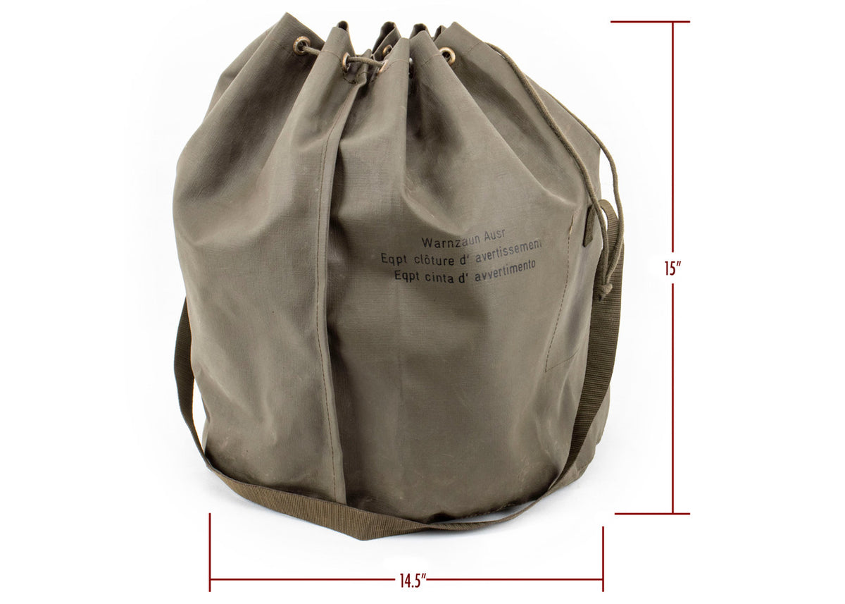 Swiss OD Surplus Duffle Bag - Waterproof Vinyl with Carry Strap