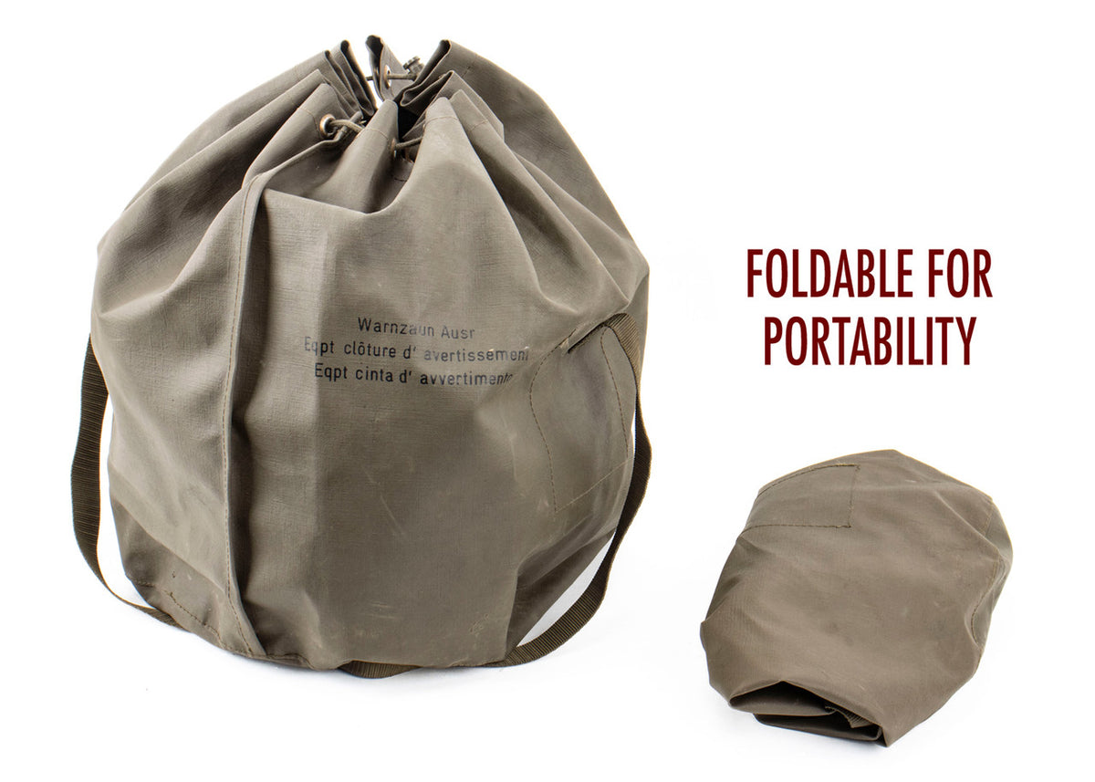 Swiss OD Surplus Duffle Bag - Waterproof Vinyl with Carry Strap