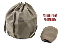 Swiss OD Surplus Duffle Bag - Waterproof Vinyl with Carry Strap