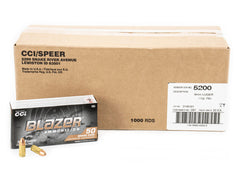 CCI BLAZER BRASS 9mm 115 GR FMJ 1000RD CASE CCI5200