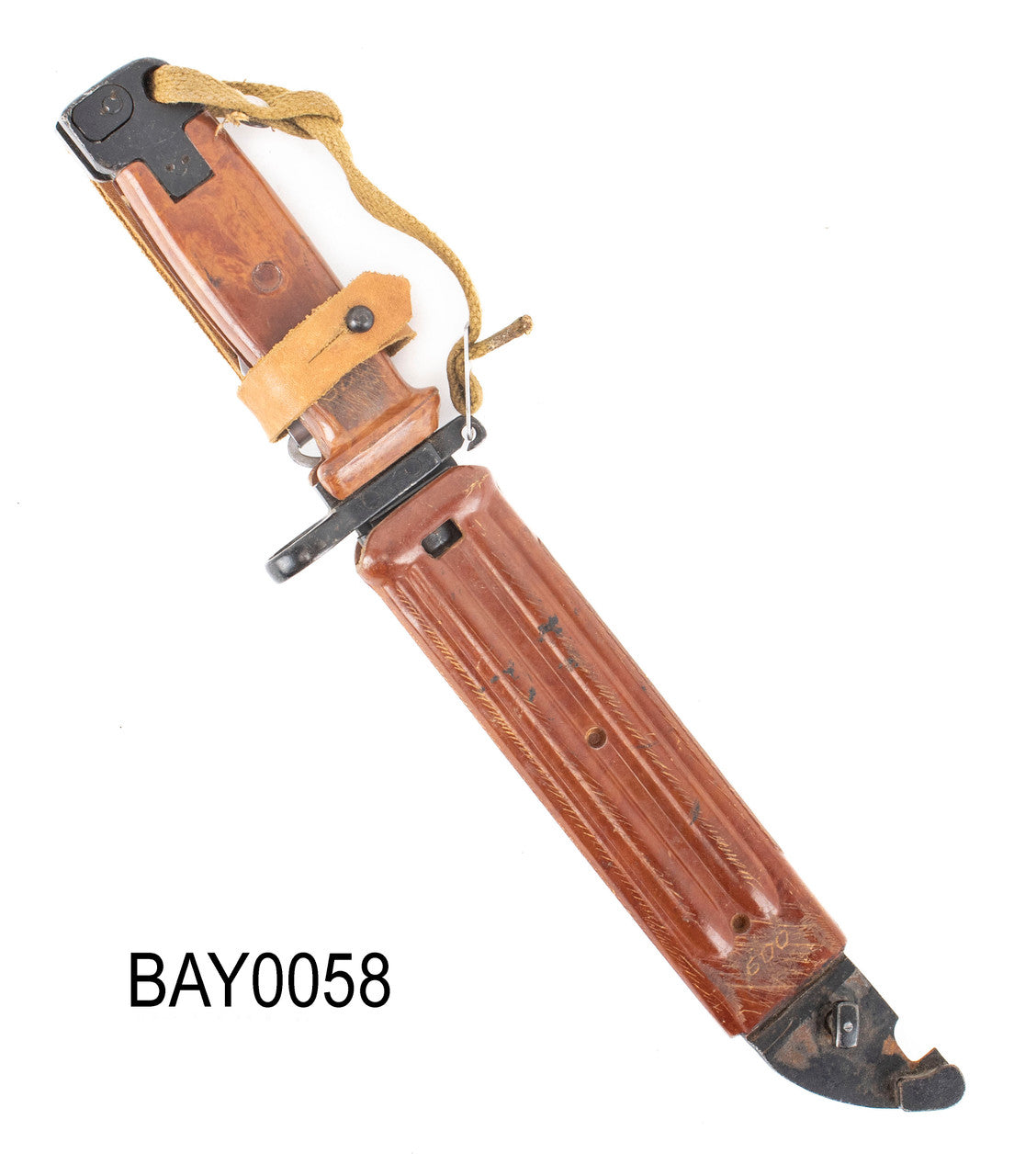 Russian Tula 6x4 AKM Type 2 Bayonet w/ Scabbard, Star on Crossguard
