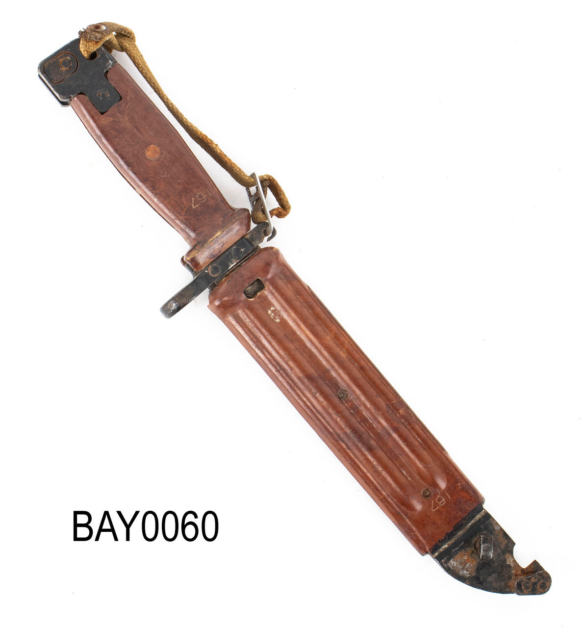 Russian Tula 6x4 AKM Type 2 Bayonet w/ Scabbard, Star on Crossguard