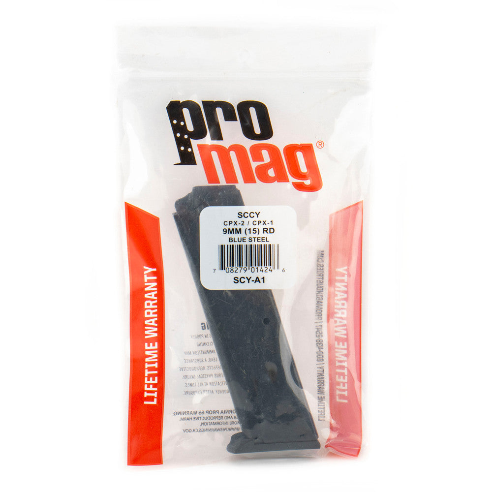 ProMag SCCY® CPX-2 & CPX-1 9mm 15 Rd Magazine - Blue Steel