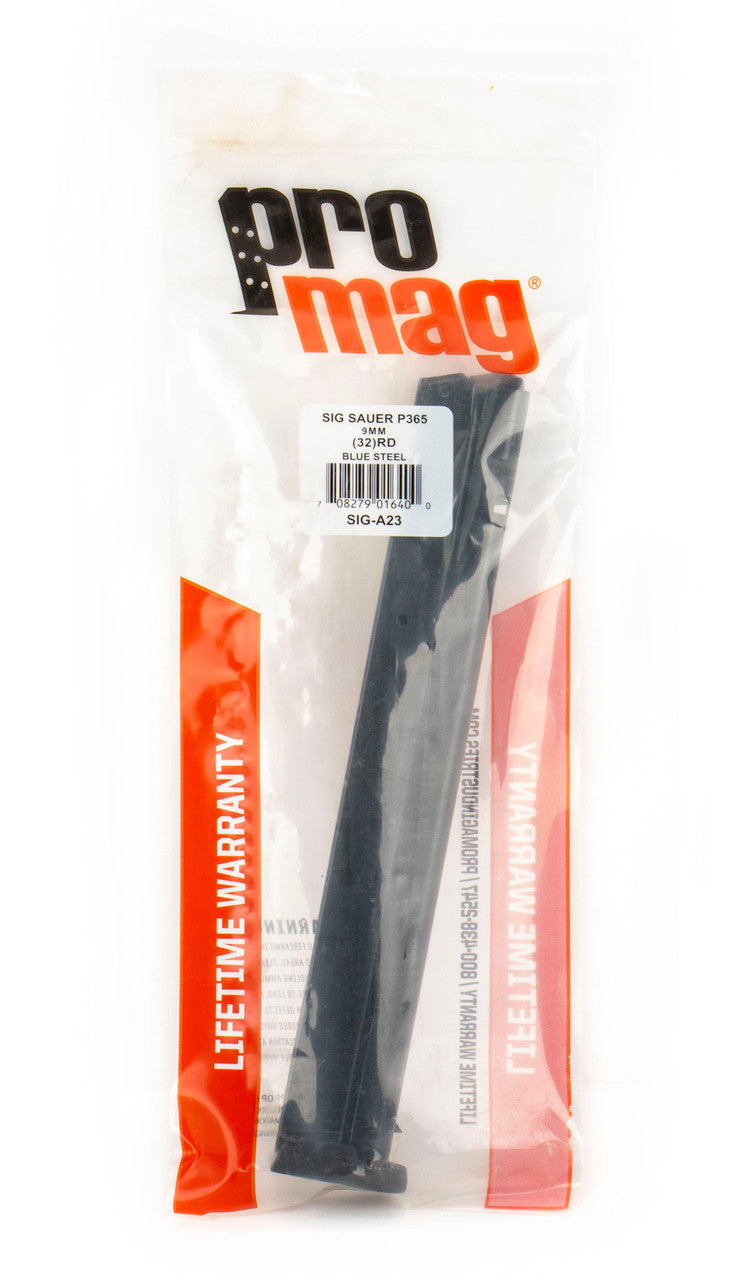 ProMag Sig Sauer P365 & P365XL 9mm 32 Round Magazine - Blue Steel