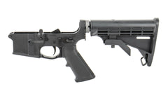 PLUMCRAZY MOD-A Complete Multi-Cal AR-15 Aluminum Lower Receiver w/M4 Buttstock